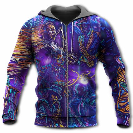 Music Never Underestimate An Old Man With A Saxophone - Hoodie - Owl Ohh - Owl Ohh
