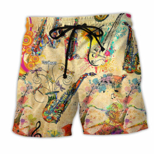 Music Saxophone Is My Life - Beach Short - Owl Ohh - Owl Ohh