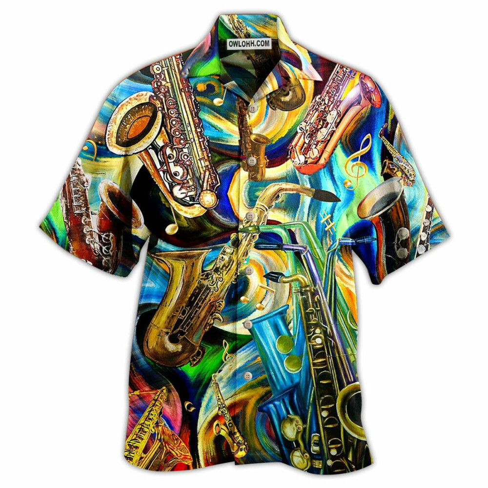 Saxophone Is My Second Language - Hawaiian Shirt - Owl Ohh - Owl Ohh