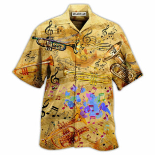 Trumpet Music Vintage Life Peace - Hawaiian Shirt - Owl Ohh - Owl Ohh
