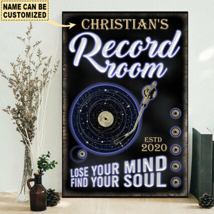 Music Vinyl Record Room Lose Your Mind Personalized - Vertical Poster - Owl Ohh - Owl Ohh