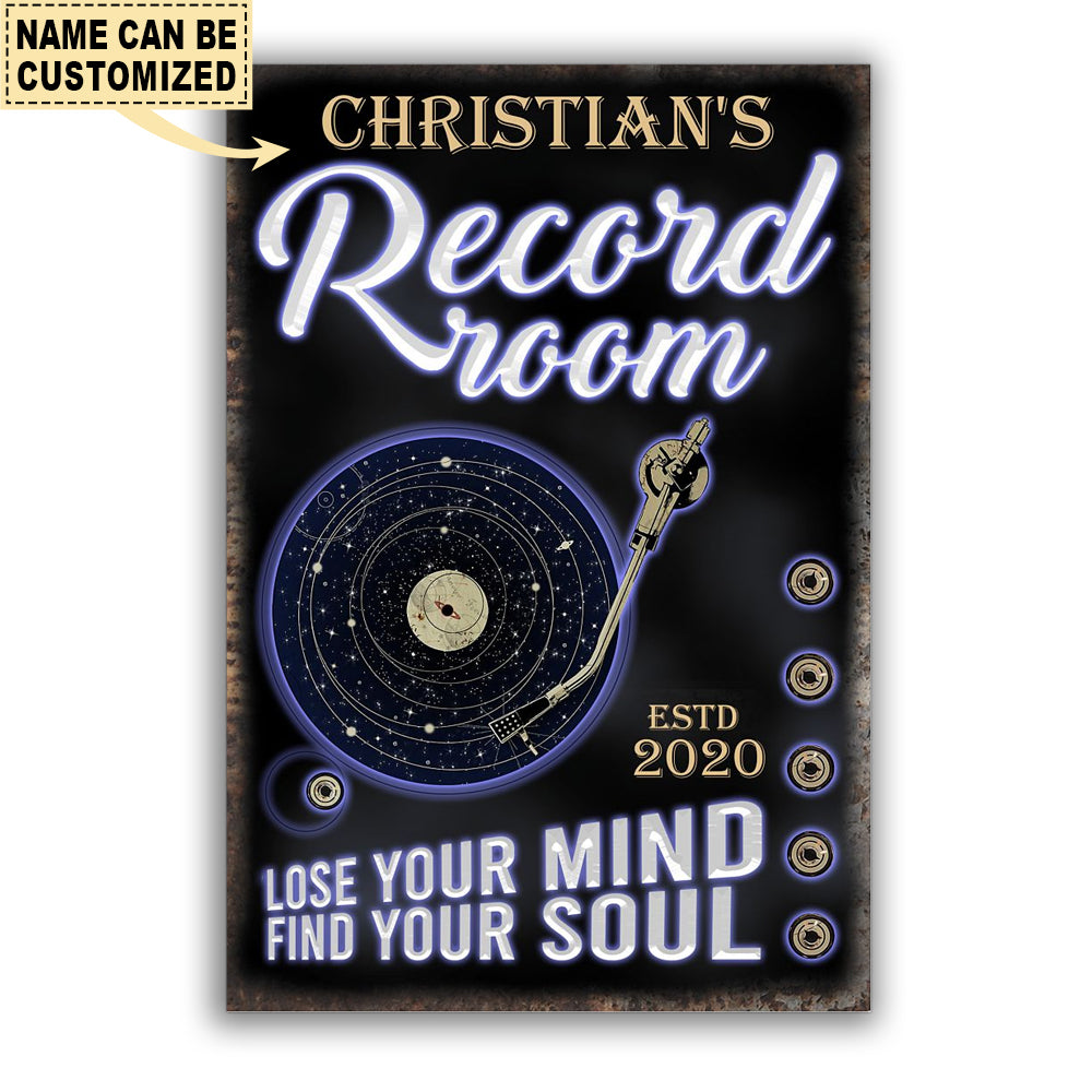 Music Vinyl Record Room Lose Your Mind Personalized - Vertical Poster - Owl Ohh - Owl Ohh