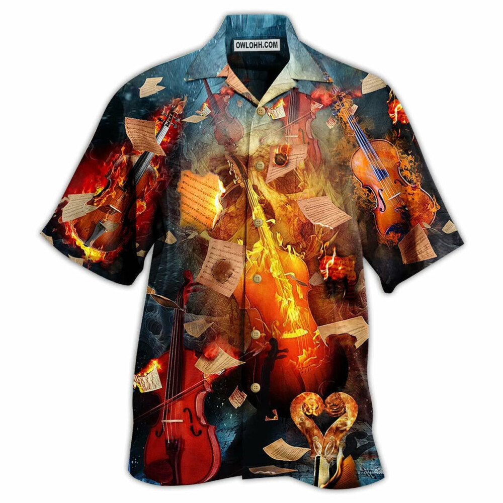 Violin Music Fire Burn Fire - Hawaiian Shirt - Owl Ohh - Owl Ohh