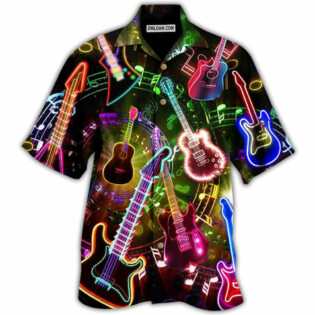 Guitar Music All You Need Is A Guitar - Hawaiian Shirt - Owl Ohh - Owl Ohh