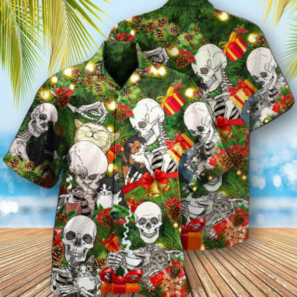 Skull My Cat And I Talk Sht About You - Hawaiian Shirt - Owl Ohh - Owl Ohh