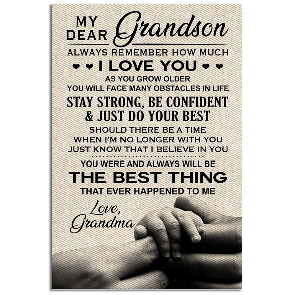 Grandson My Dear Grandson I Love You - Vertical Poster - Owl Ohh - Owl Ohh