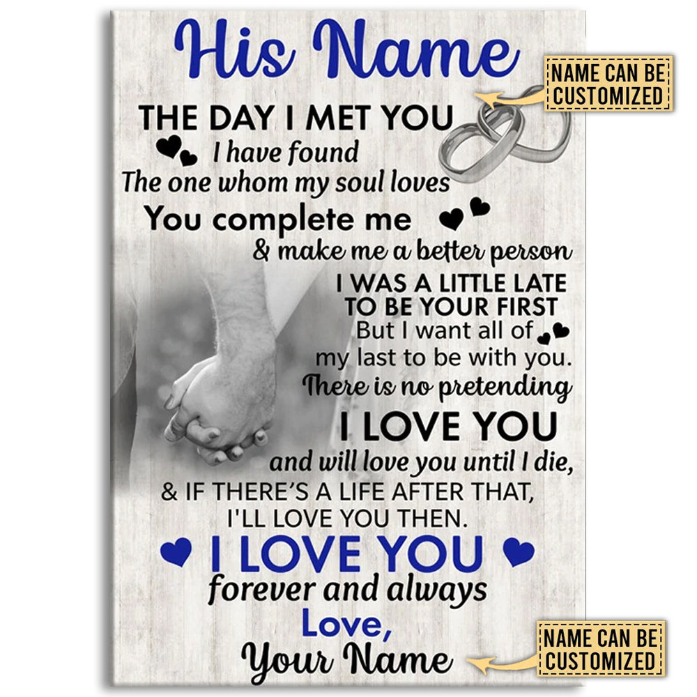 Couple Husband I Love You Personalized - Vertical Poster - Owl Ohh - Owl Ohh