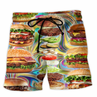My Love Is For Hamburger - Beach Short - Owl Ohh - Owl Ohh