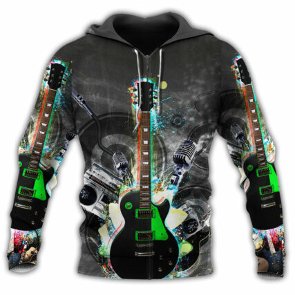 Guitar Mysterious Guitar Black Style - Hoodie - Owl Ohh - Owl Ohh