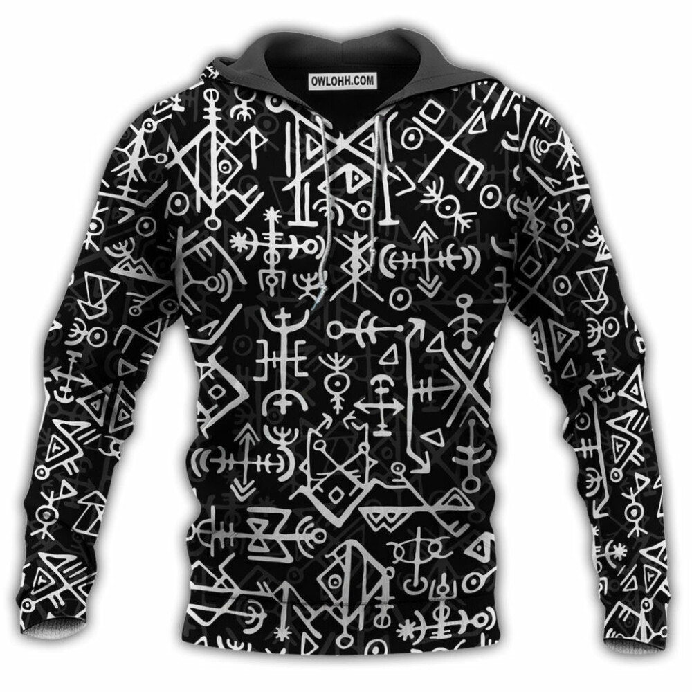 Viking Nordic Futhark Viking Classic Style - Hoodie - Owl Ohh - Owl Ohh