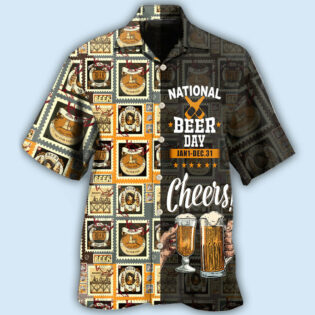 Beer National Beer Day Cheers - Hawaiian Shirt - Owl Ohh - Owl Ohh