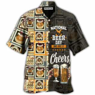Beer National Beer Day Cheers - Hawaiian Shirt - Owl Ohh - Owl Ohh