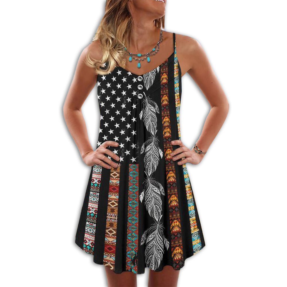 Native America Summer Vibes Black Style - Summer Dress - Owl Ohh - Owl Ohh