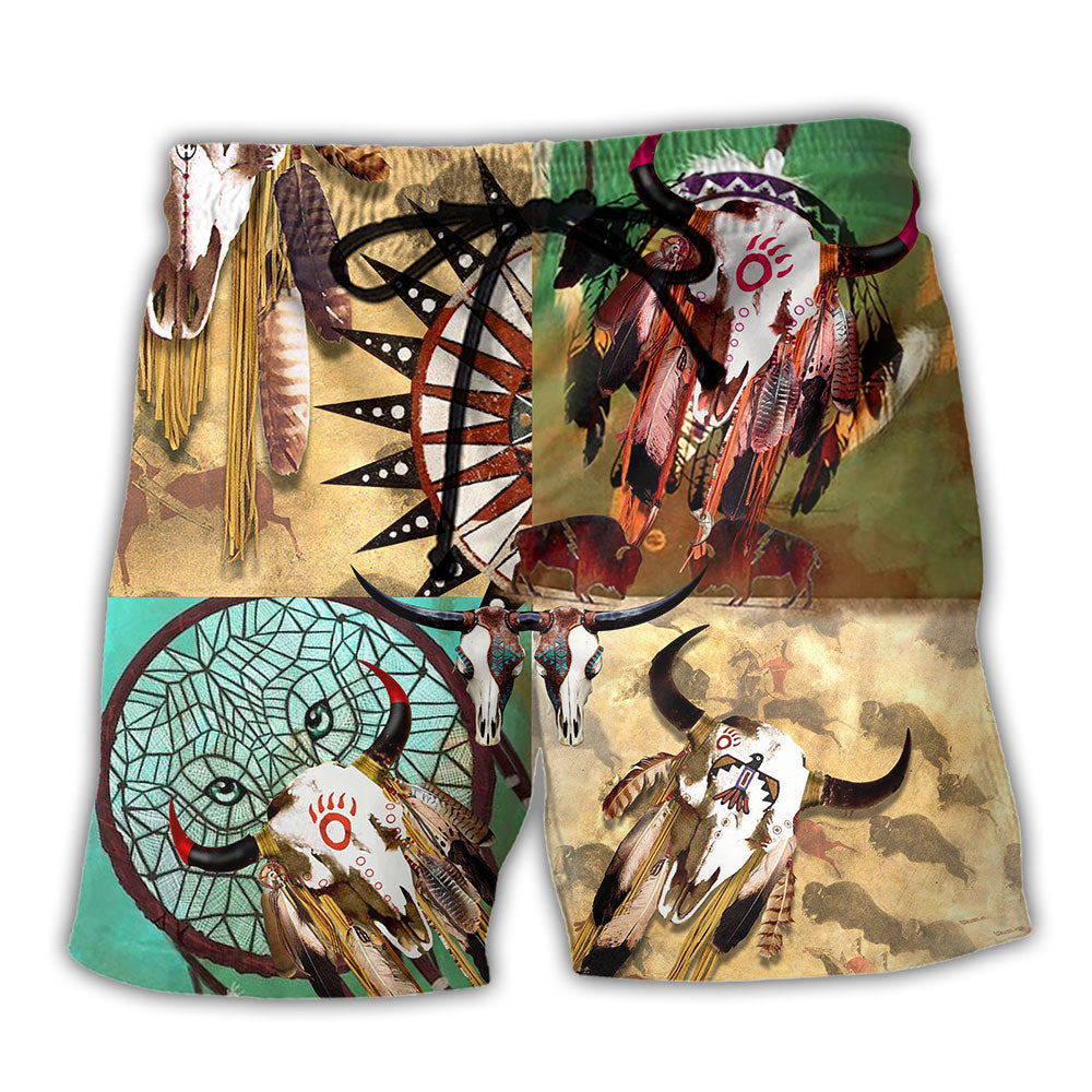 Native American Awesome Spirit Cool Style - Beach Short - Owl Ohh - Owl Ohh
