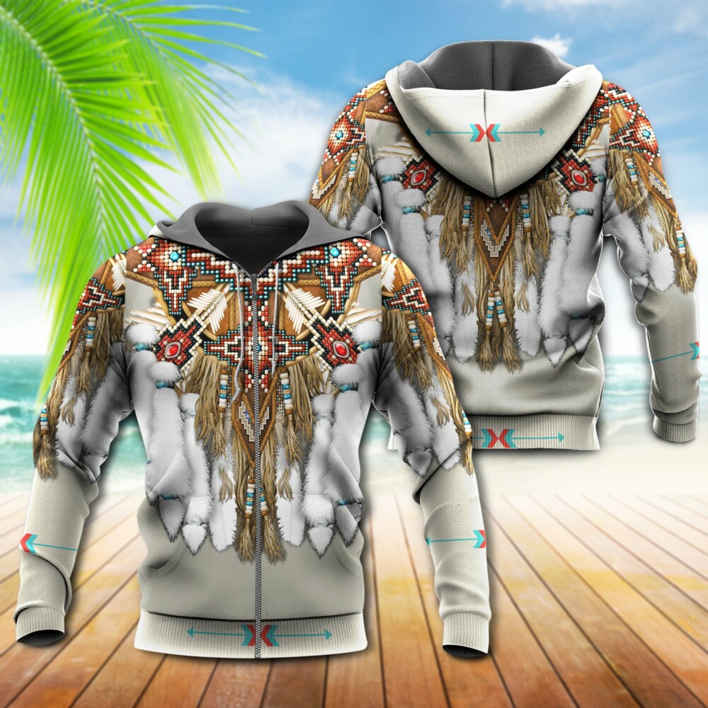 Native American Culture Feather - Hoodie - Owl Ohh - Owl Ohh