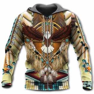 Native American Eagle Pattern - Hoodie - Owl Ohh - Owl Ohh