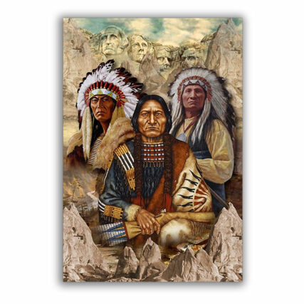 Native American Indigenous Man - Vertical Poster - Owl Ohh - Owl Ohh
