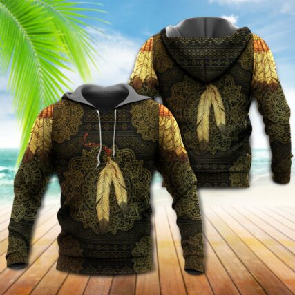 Native American Love Nature Pattern - Hoodie - Owl Ohh - Owl Ohh
