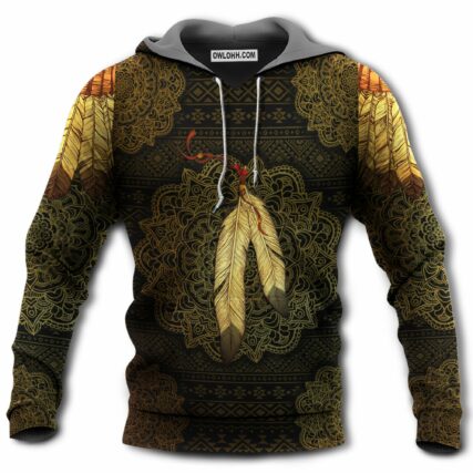 Native American Love Nature Pattern - Hoodie - Owl Ohh - Owl Ohh