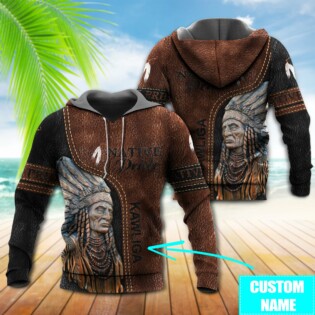 Native American Man Pride Personalized - Hoodie - Owl Ohh - Owl Ohh