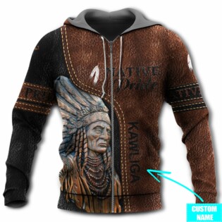 Native American Man Pride Personalized - Hoodie - Owl Ohh - Owl Ohh