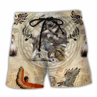 Native American Power Of Eagle Cool Style - Beach Short - Owl Ohh - Owl Ohh