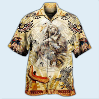 Native American Power Of Eagle Cool - Hawaiian Shirt - Owl Ohh - Owl Ohh