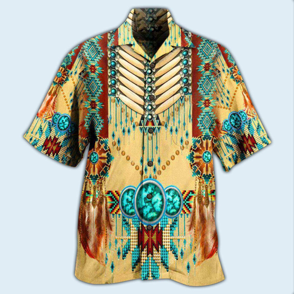 Native American Proud Pattern - Hawaiian Shirt - Owl Ohh - Owl Ohh