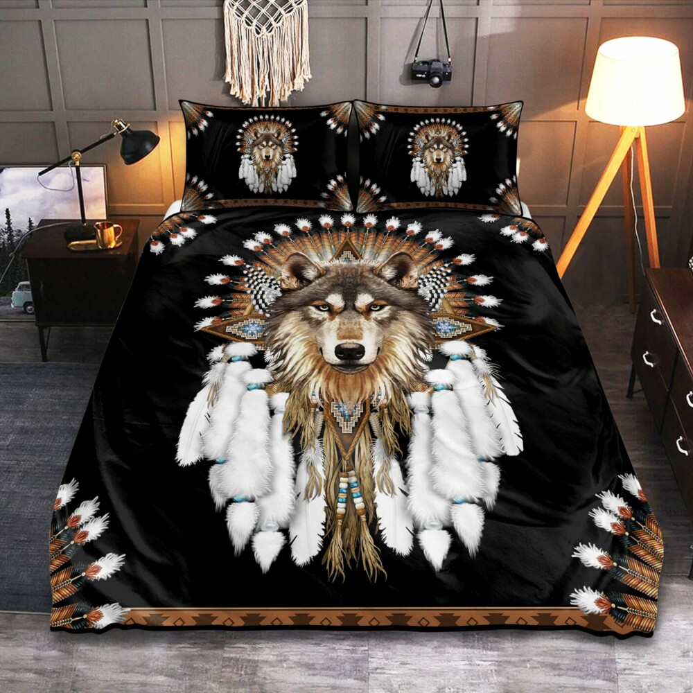Native American Wolf Cool - Bedding Cover - Owl Ohh - Owl Ohh