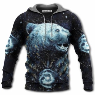 Native Bear Galaxy Dark Style - Hoodie - Owl Ohh - Owl Ohh