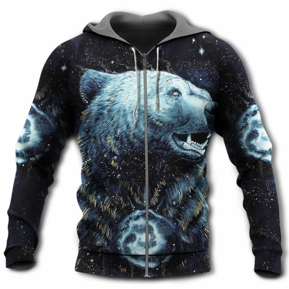 Native Bear Galaxy Dark Style - Hoodie - Owl Ohh - Owl Ohh