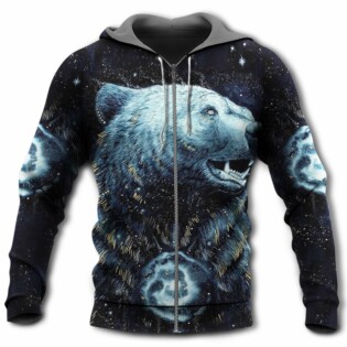 Native Bear Galaxy Dark Style - Hoodie - Owl Ohh - Owl Ohh