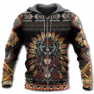 Native Beautiful Native Bear Native American - Hoodie - Owl Ohh - Owl Ohh