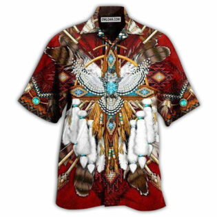 Native Dreamcatcher Sunset Red - Hawaiian Shirt - Owl Ohh - Owl Ohh