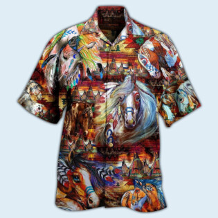 Native Horse Amazing My Soul Cool - Hawaiian Shirt - Owl Ohh - Owl Ohh
