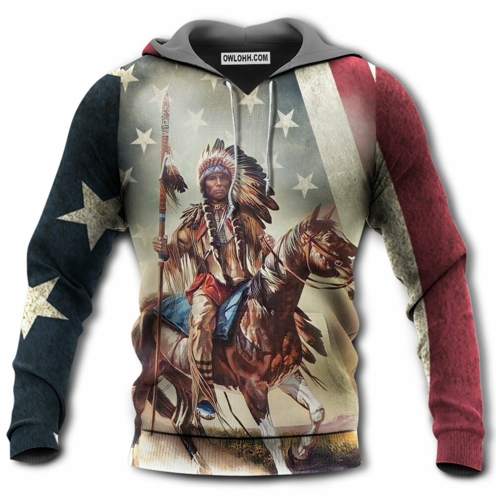 Native Horses Protect Place America - Hoodie - Owl Ohh - Owl Ohh