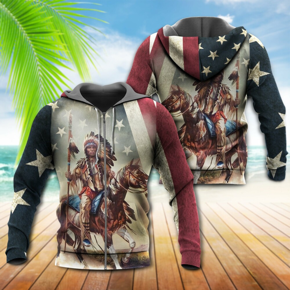 Native Horses Protect Place America - Hoodie - Owl Ohh - Owl Ohh