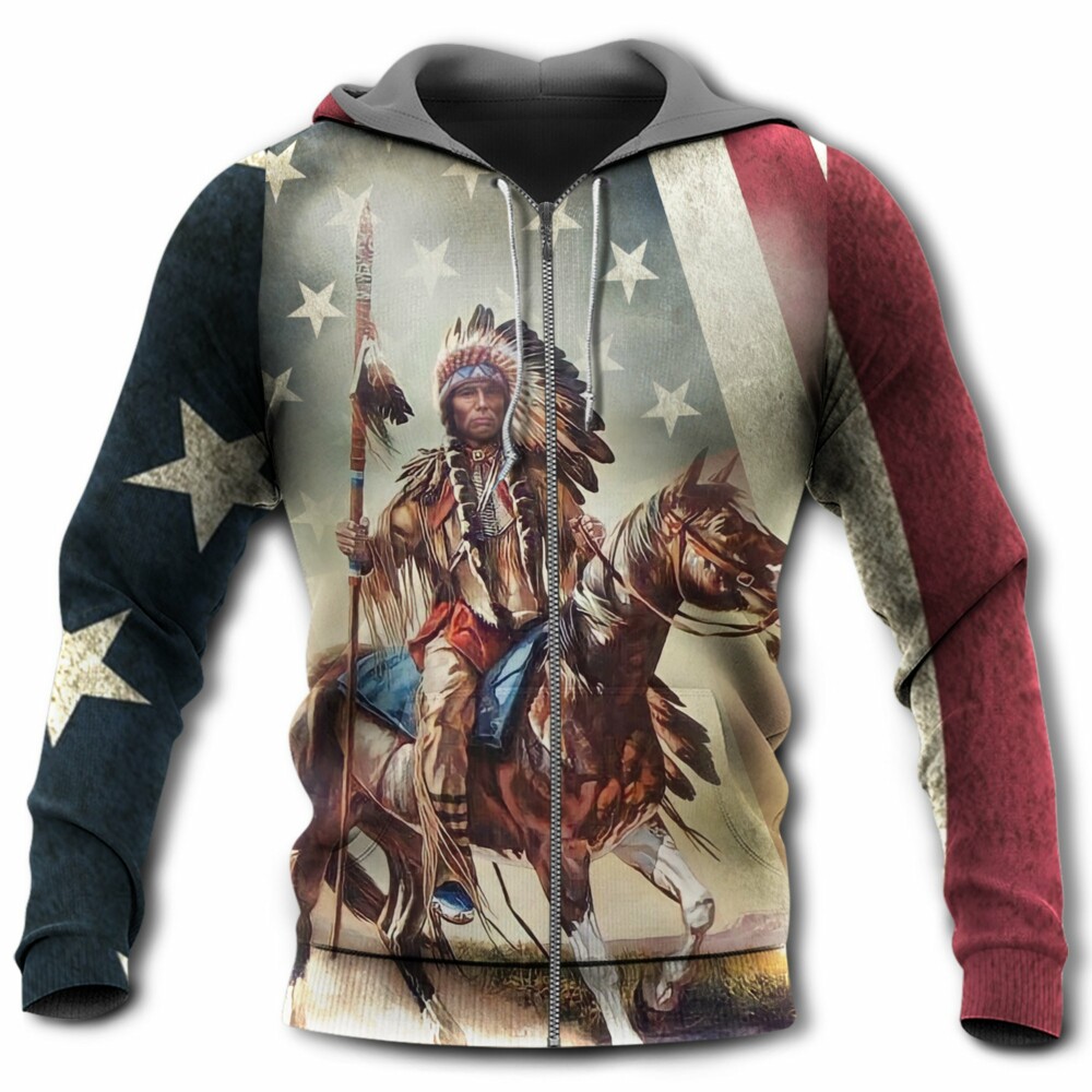 Native Horses Protect Place America - Hoodie - Owl Ohh - Owl Ohh