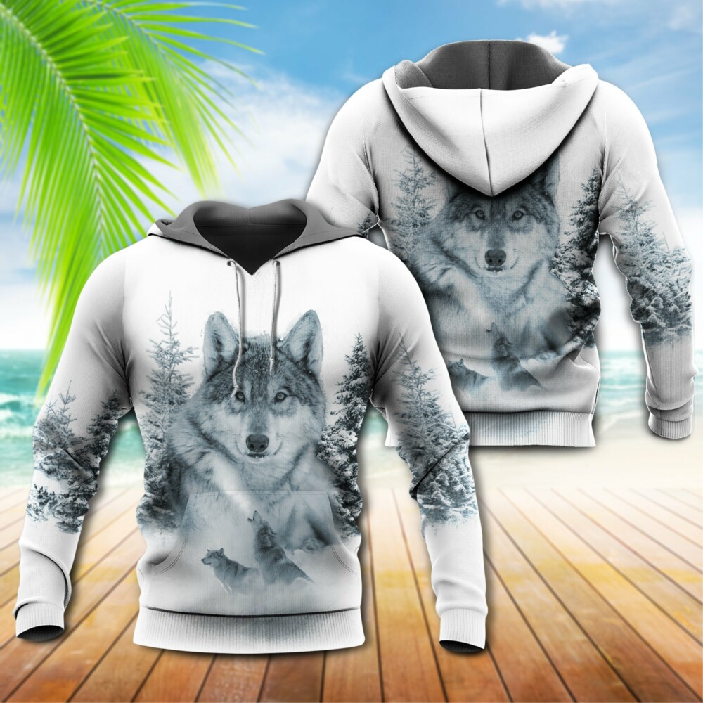 Native Life Native American Culture Wolf In The Snow - Hoodie - Owl Ohh - Owl Ohh