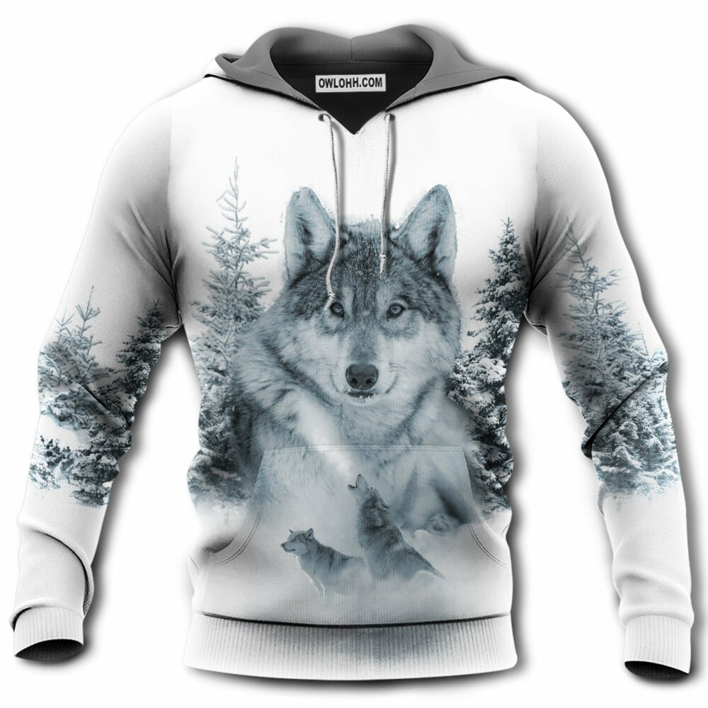 Native Life Native American Culture Wolf In The Snow - Hoodie - Owl Ohh - Owl Ohh