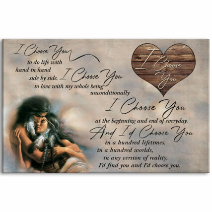 Native Love Peace I Choose You - Horizontal Poster - Owl Ohh - Owl Ohh