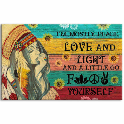 Native Love And Light - Horizontal Poster - Owl Ohh - Owl Ohh