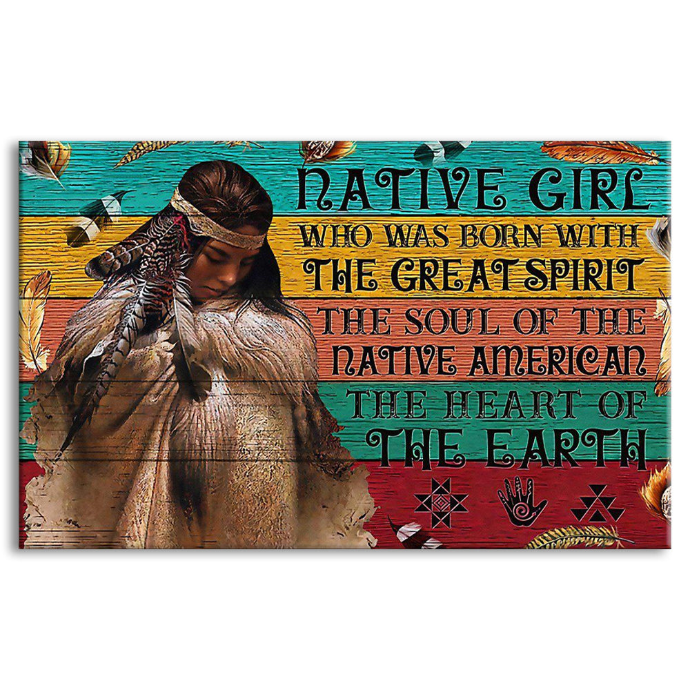 Native Love The Heart Of The Earth - Horizontal Poster - Owl Ohh - Owl Ohh