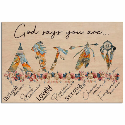 Native Love Peace God Say You Are - Horizontal Poster - Owl Ohh - Owl Ohh