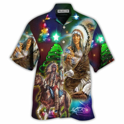 Native Old Man Christmas - Hawaiian Shirt - Owl Ohh - Owl Ohh