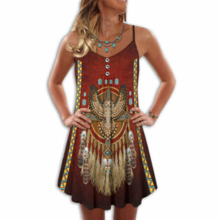 Native Owls Summer Vibes Red Style - Summer Dress - Owl Ohh - Owl Ohh