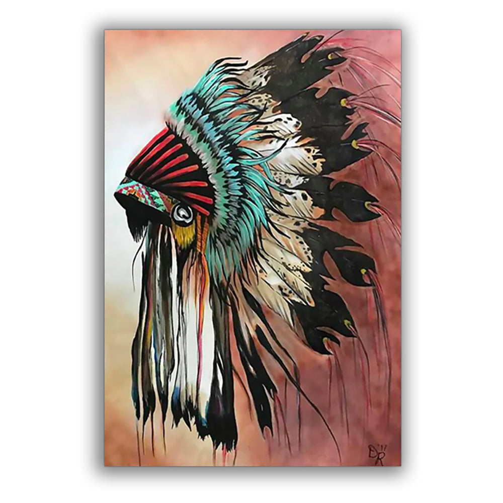 Native Peace Love Life Special Feather - Vertical Poster - Owl Ohh - Owl Ohh