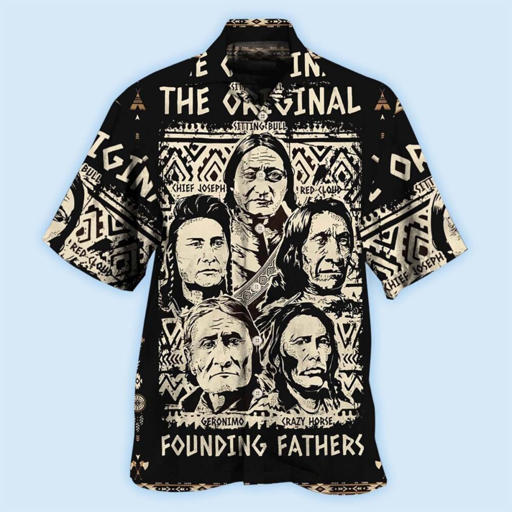 Native Pride Peaceful Forever Founding Fathers - Hawaiian Shirt - Owl Ohh - Owl Ohh