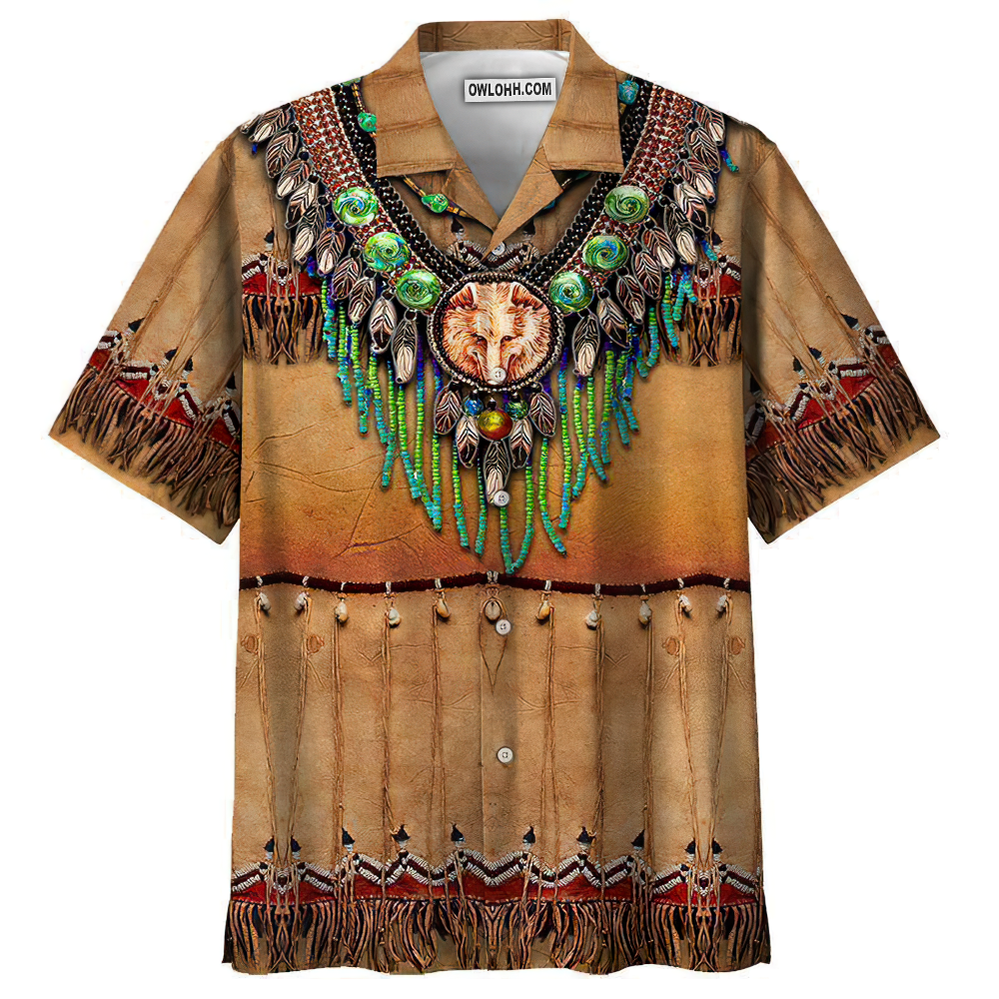 Native Style Love Peace Brown - Hawaiian Shirt - Owl Ohh - Owl Ohh