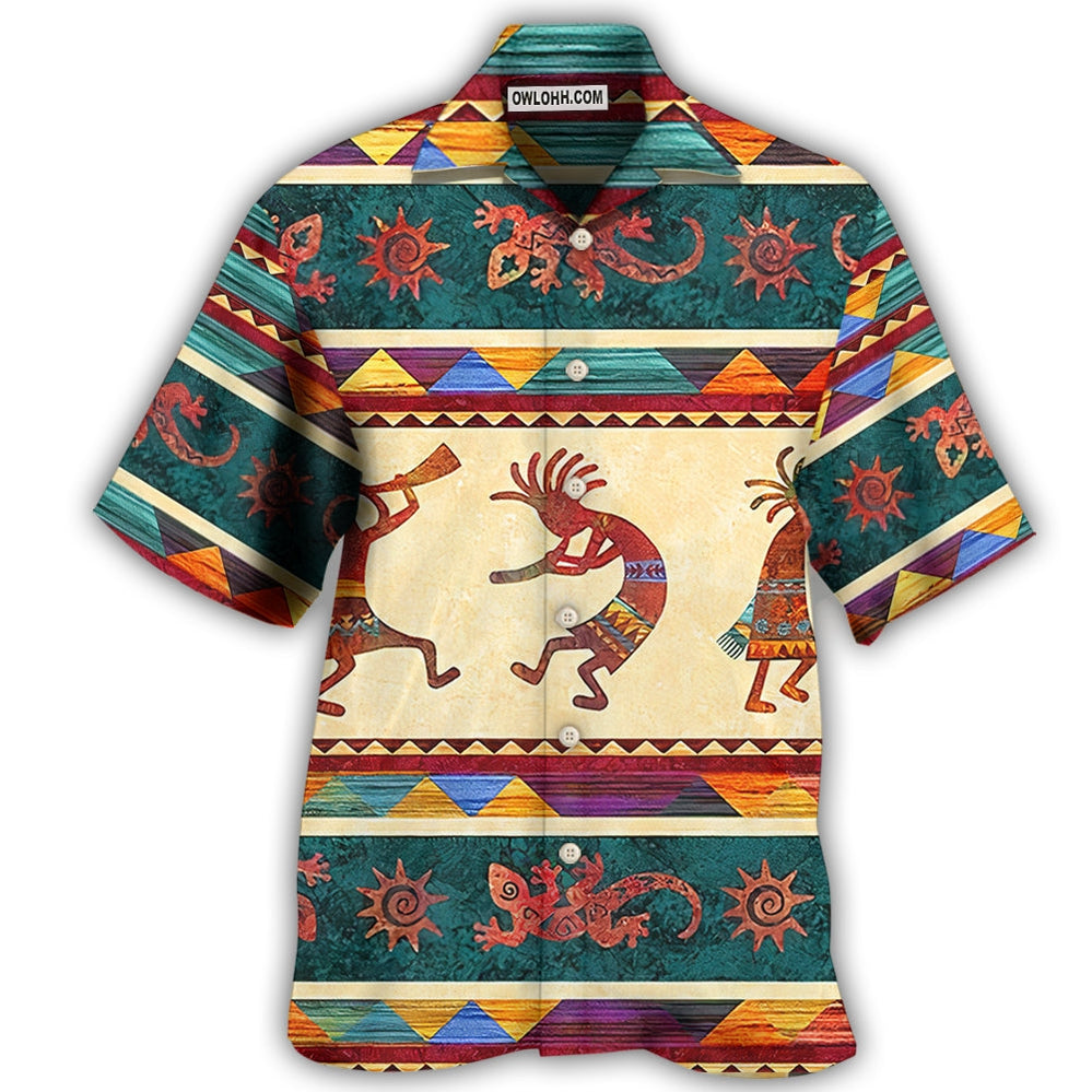 Native Style Love Peace Cool Pattern - Hawaiian Shirt - Owl Ohh - Owl Ohh